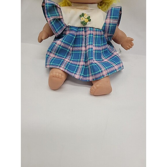 Sweet BABY DOLL with Yellow Hair Dress Sleep Eyes 9" CEAN TOYS - Picture 6 of 16